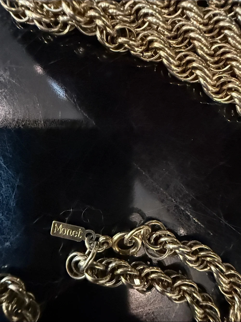 Monet Gold Rope Chain Necklace
